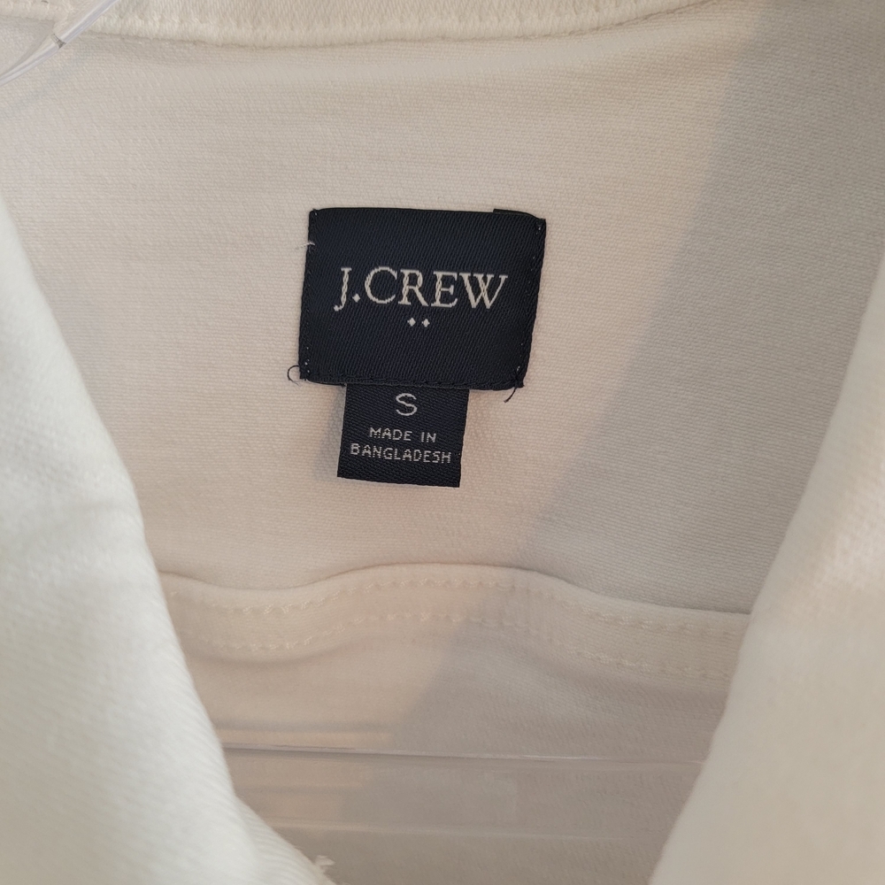 J. Crew Bright White Denim Jacket - Picture 3 of 9